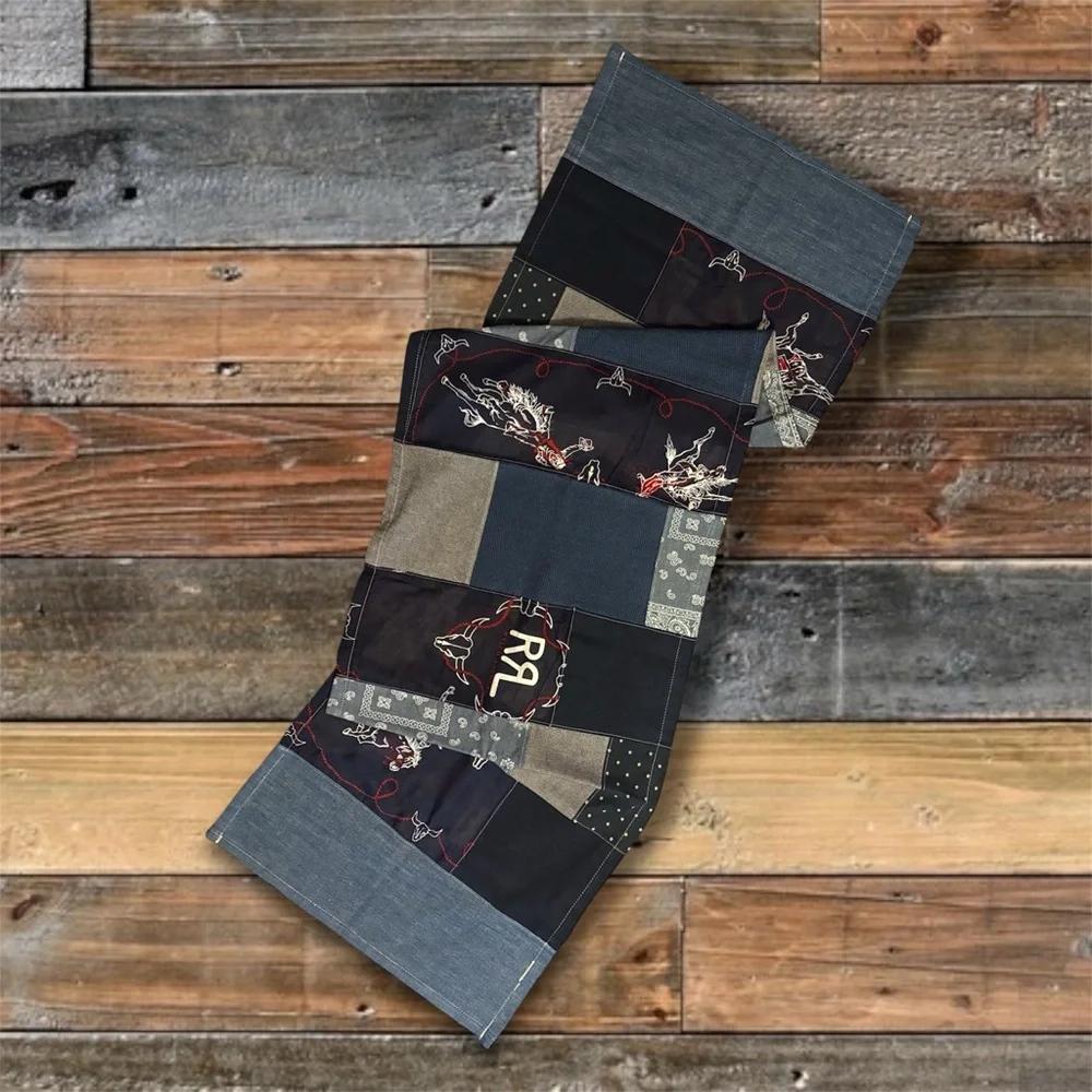 CUSTOM RRL/RL PATCHWORK SCARF (100% UPCYCLED RALPH LAUREN FABRICS)- 1 OF A KIND